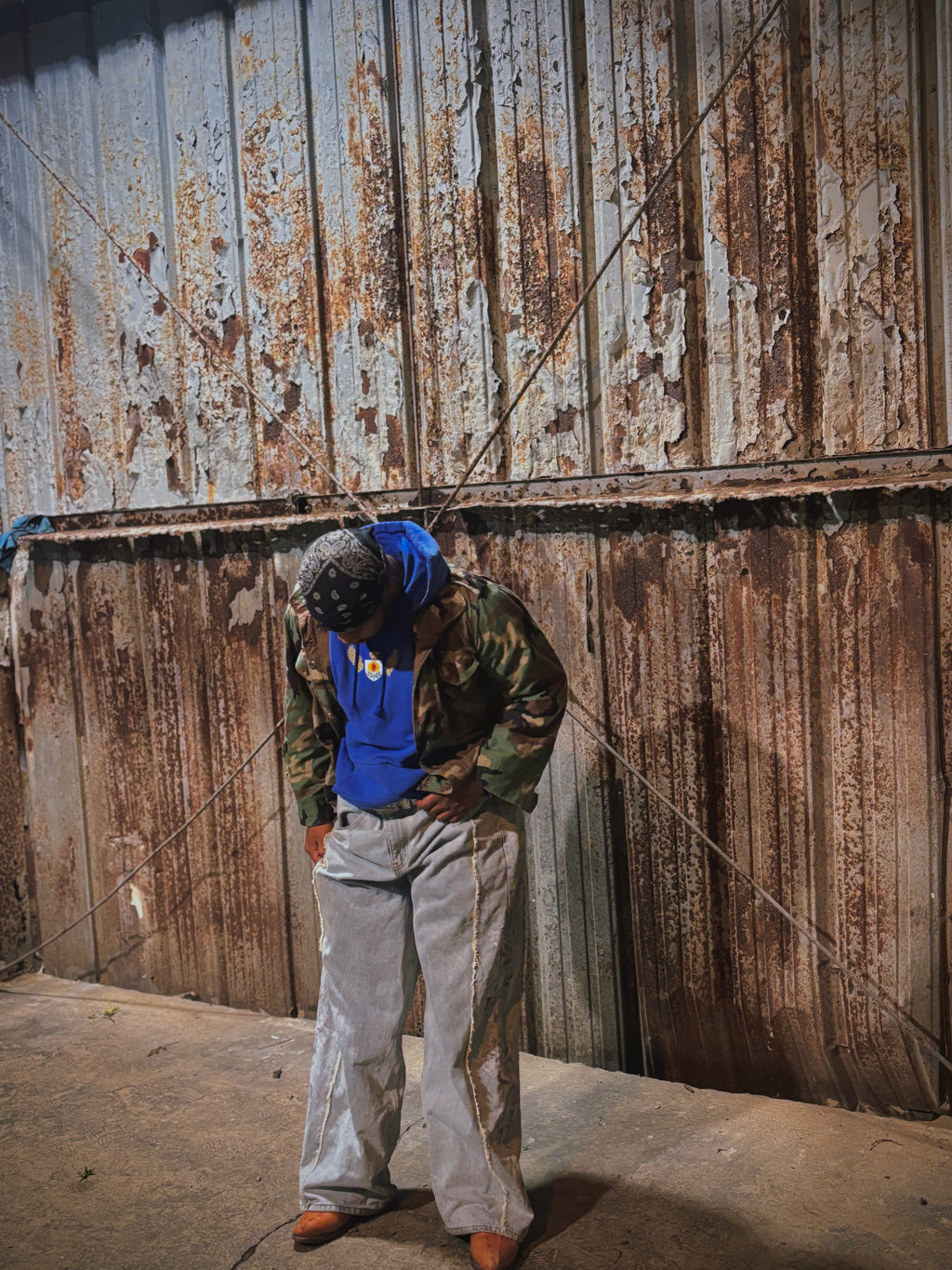 Blue Heavyweight Embroidered Hoodie